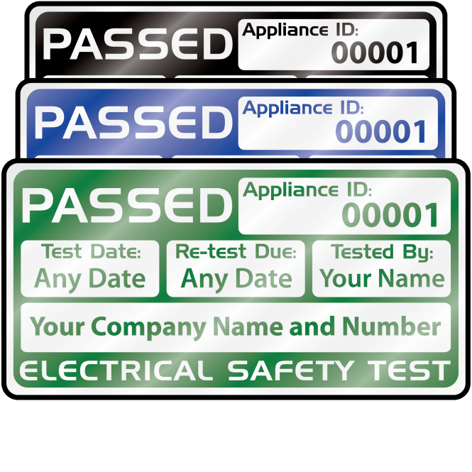 Heavy Duty Custom Passed Labels - Design 2. Variety of colours