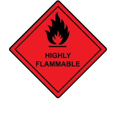 Highly Flammable Labels, No Number - Hazard Warning Diamonds