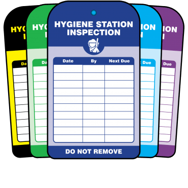 Hygiene Station Inspection Tag - Choice of Colours