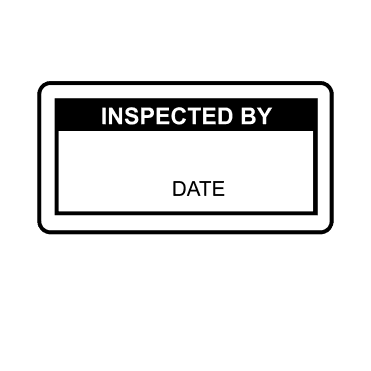 Inspected By Labels in Black
