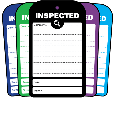 Inspected Tag - Tear Resistant & Waterproof