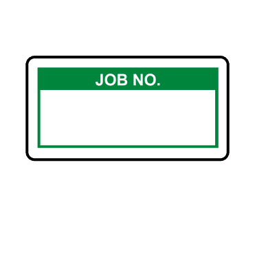 Job No. Labels in Green