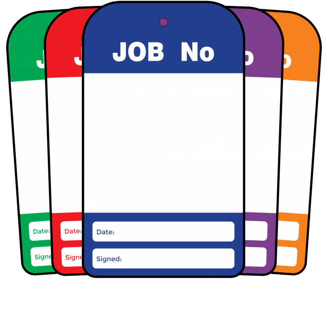 Job Number Tags - Tear Resistant & Waterproof