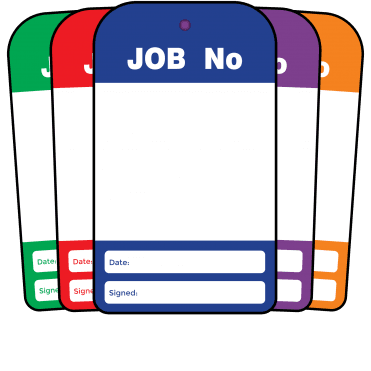 Job Number Tags - Tear Resistant & Waterproof