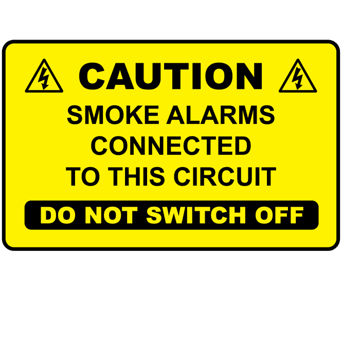 Large Smoke Alarms Do Not Switch Off - Connection Labels