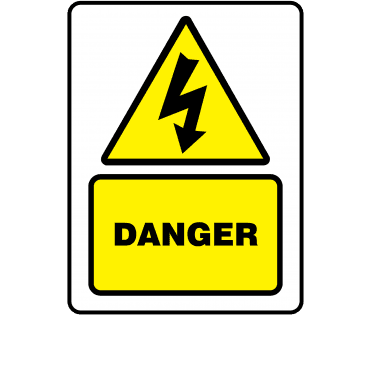 Large Super Stick Danger - Electrical Warning Labels
