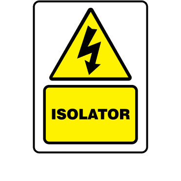 Large Super Stick Isolator - Electrical Warning Labels