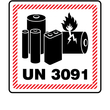 Large UN 3091 Lithium Metal Battery Labels