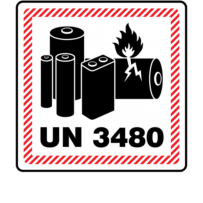 Large UN 3480 Lithium-ion Battery Labels