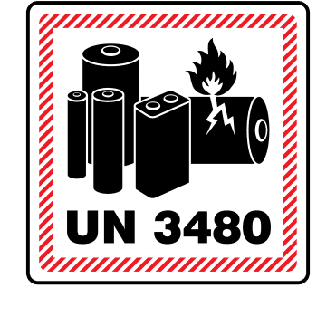 Large UN 3480 Lithium-ion Battery Labels