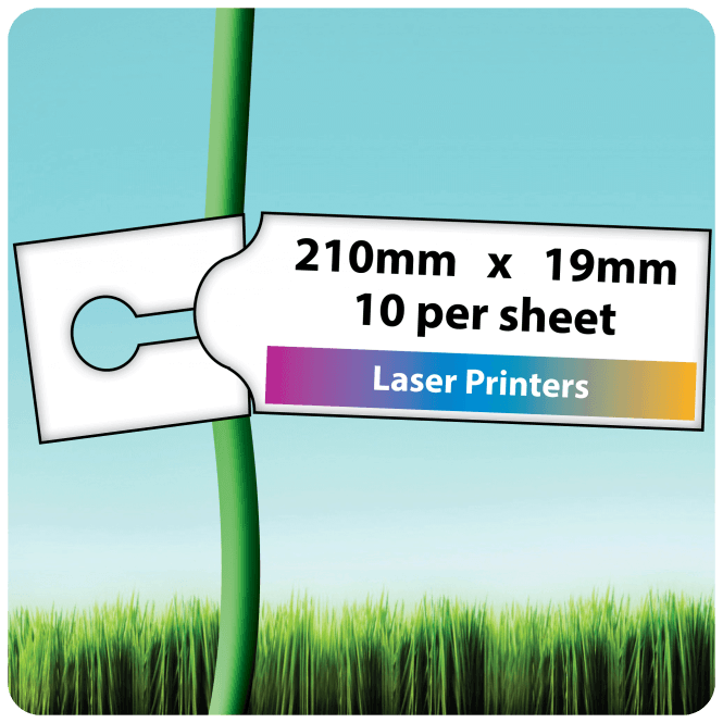 Loop Lock, Self-Ties 210mm x 19mm, 10 per sheet - Printable Plant Labels for Laser Printers