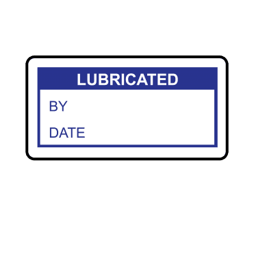 Lubricated Labels in Blue