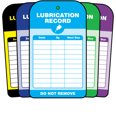 Lubrication Record Tag - Tear Resistant & Waterproof