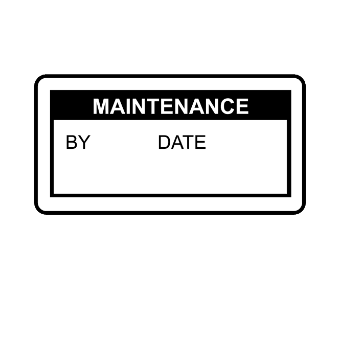 Maintenance Labels in Black