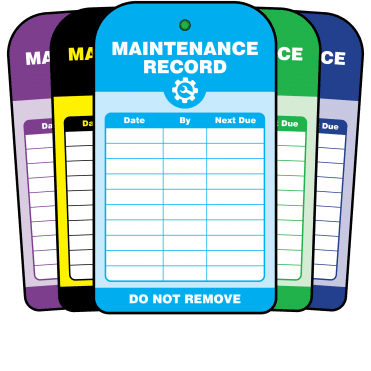Maintenance Record Tag - Tear Resistant & Waterproof