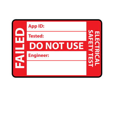 Medium Failed PAT Test Labels