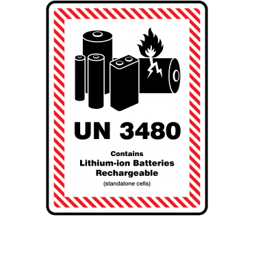 Medium UN 3480 Lithium-ion Battery Labels
