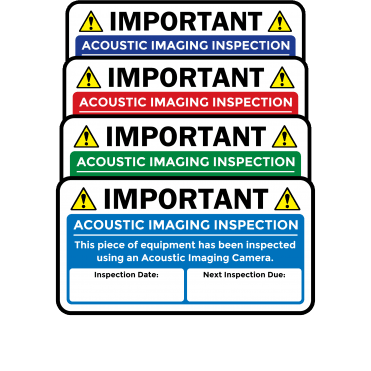Midi Acoustic Stopping Installation Labels in Full Colour - Design 1 - Choice of Colours