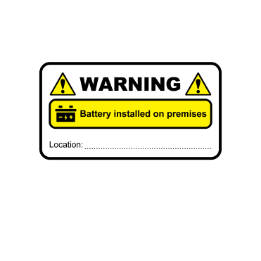 Midi Battery Installation Warning Labels