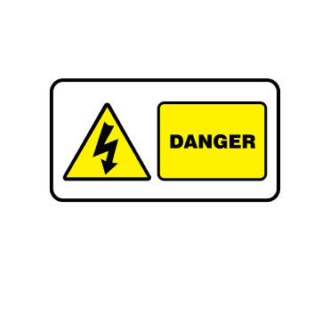 Midi Super Stick Danger - Electrical Warning Labels