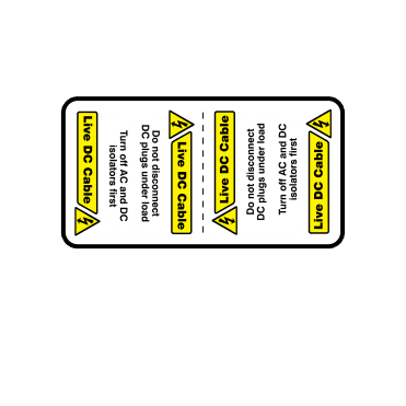 Midi Super Stick DC Cable Wrap - Solar PV Labels