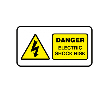 Midi Super Stick Electric Shock Risk - Electrical Warning Labels