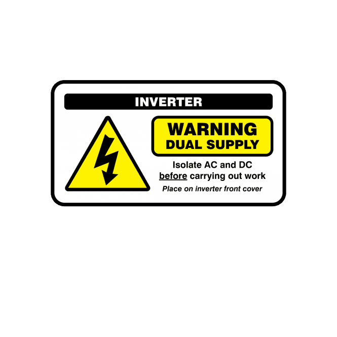 Midi Super Stick Inverter - Solar PV Labels
