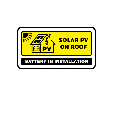 Midi Super Stick Solar PV on Roof Labels