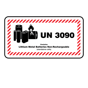 Midi UN 3090 Lithium Metal Battery Labels