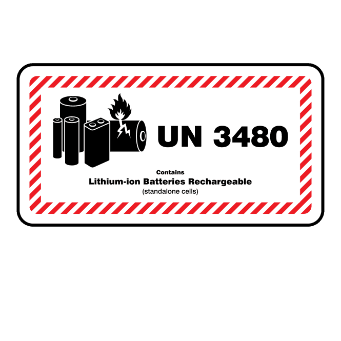 Midi UN 3480 Lithium-ion Battery Labels