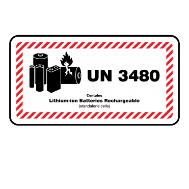 Midi UN 3480 Lithium-ion Battery Labels