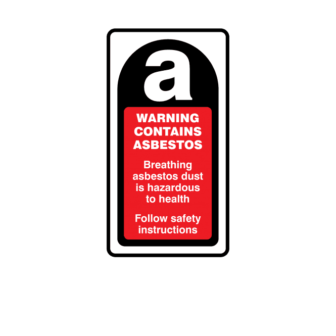Midi Warning Contains Asbestos Labels