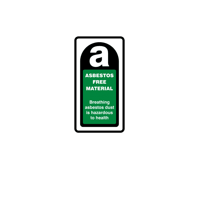 Mini Asbestos Free Material Labels