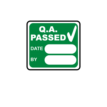 Mini Quality Assurance Passed Labels in Green