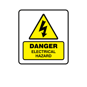 Mini Super Stick Danger Electrical Hazard - Electrical Warning Labels
