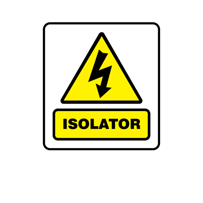 Mini Super Stick Isolator - Electrical Warning Labels