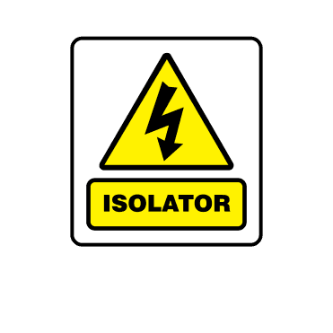 Mini Super Stick Isolator - Electrical Warning Labels