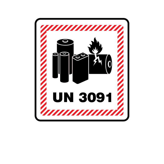 Mini UN 3091 Lithium Metal Battery Labels