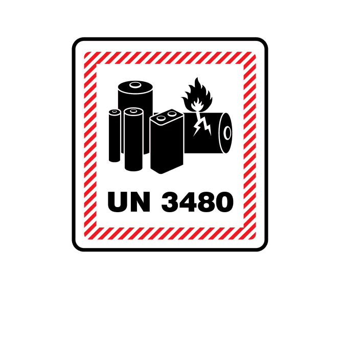 Mini UN 3480 Lithium-ion Battery Labels