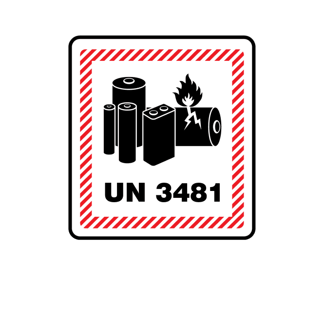 Mini UN 3481 Lithium-ion Battery Labels