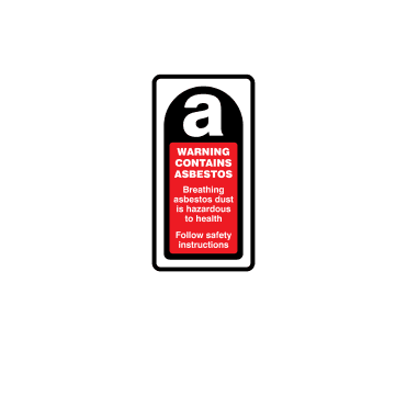 Mini Warning Contains Asbestos Labels