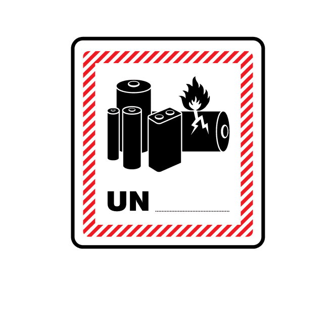 Mini 'Write On' Lithium Battery Labels