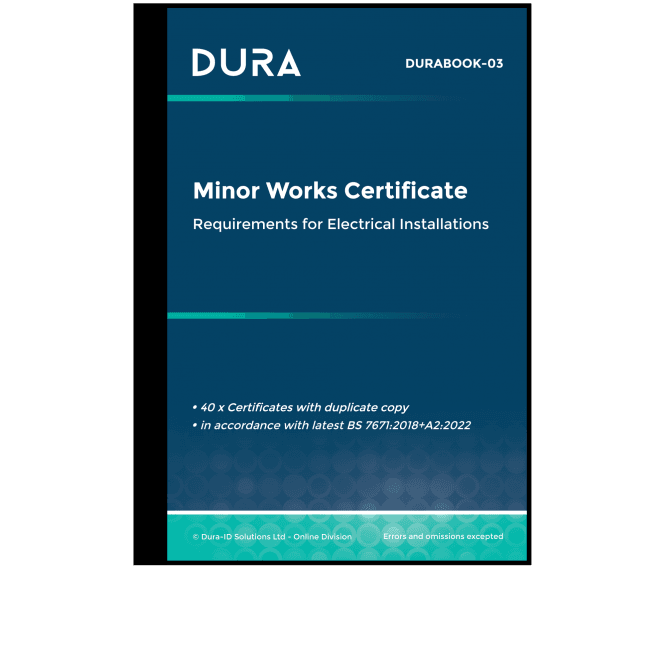 Minor Works Certificate Book