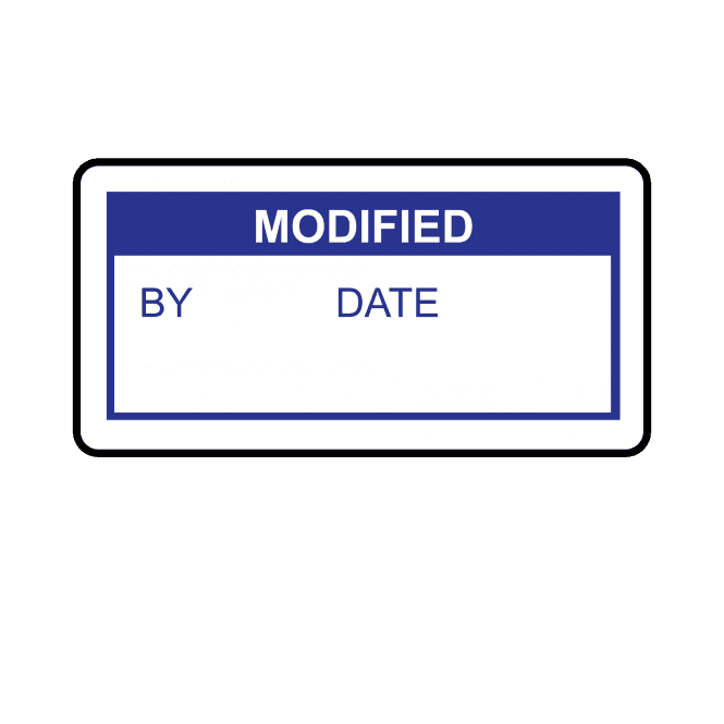 Modified Labels in Blue