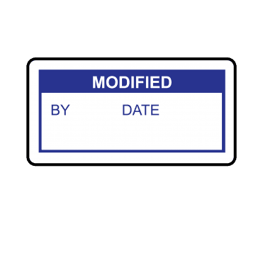 Modified Labels in Blue