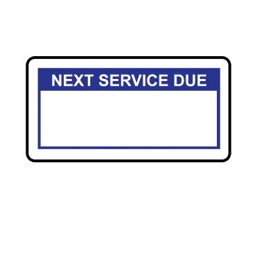 Next Service Due Labels in Blue