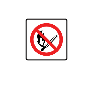 No Naked Flame Labels - Prohibition Labels - Small