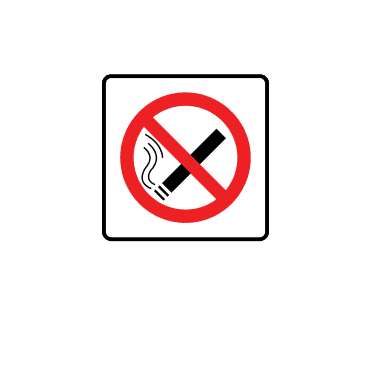No Smoking Labels - Prohibition Labels - Small