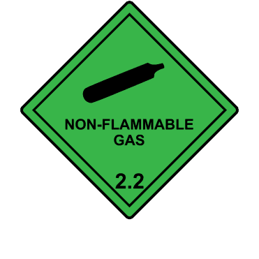 Non-Flammable Gas 2.2 Labels - Hazard Warning Diamonds