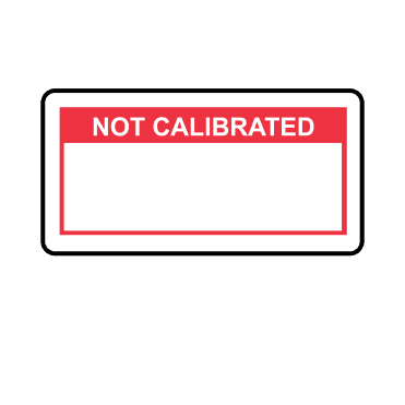 Not Calibrated Labels in Red